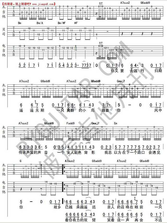 钟立风 告别的聚会 吉他谱pic2 www.jianpu8.cn