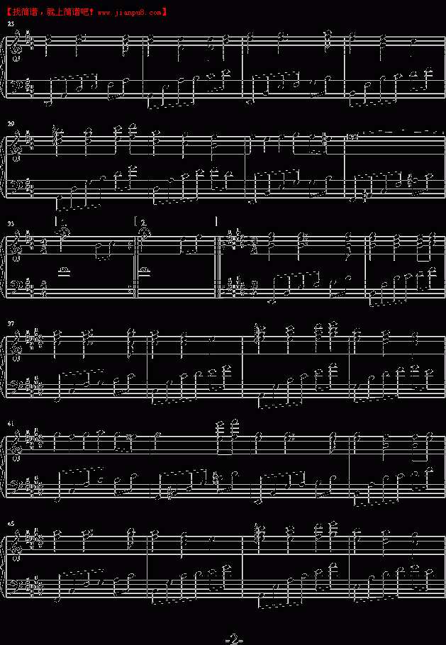 钢琴 专属回忆-《一起来看流星雨》插曲 钢琴谱pic2 www.jianpu8.cn