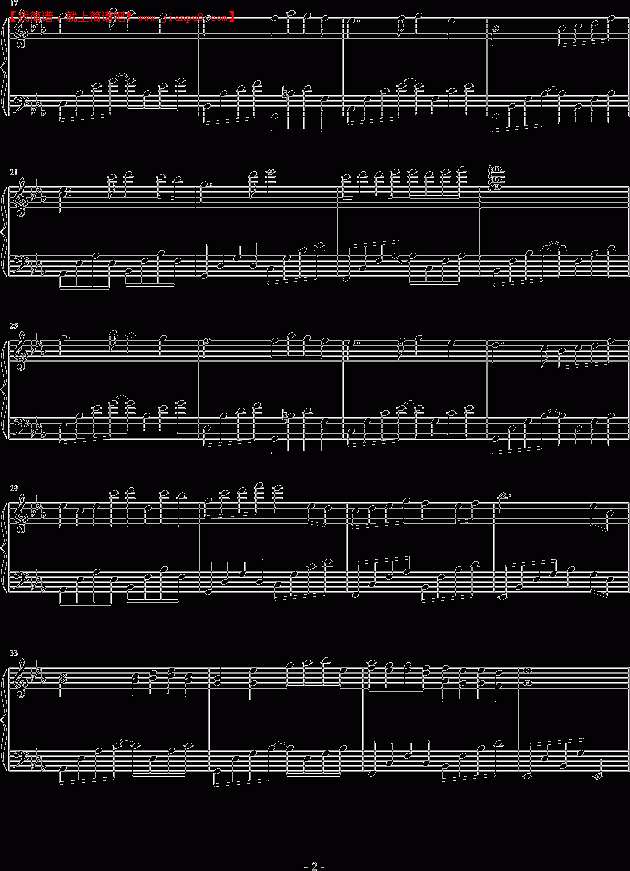 雨中随笔 E大调的天空 钢琴谱pic2 www.jianpu8.cn