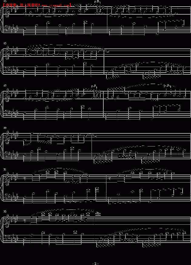 最爱银别VS承 四月的歌 钢琴谱pic2 www.jianpu8.cn