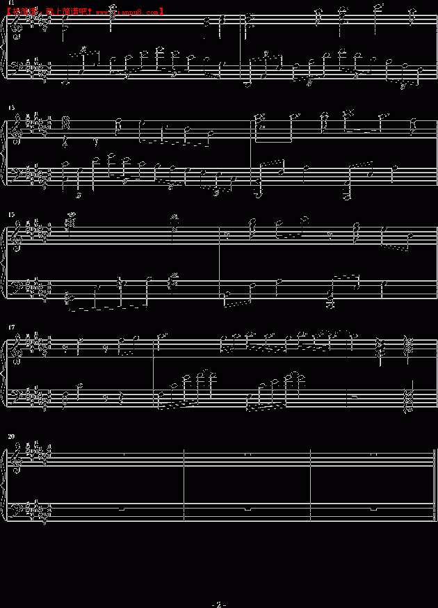 素莱 还在想 钢琴谱pic2 www.jianpu8.cn