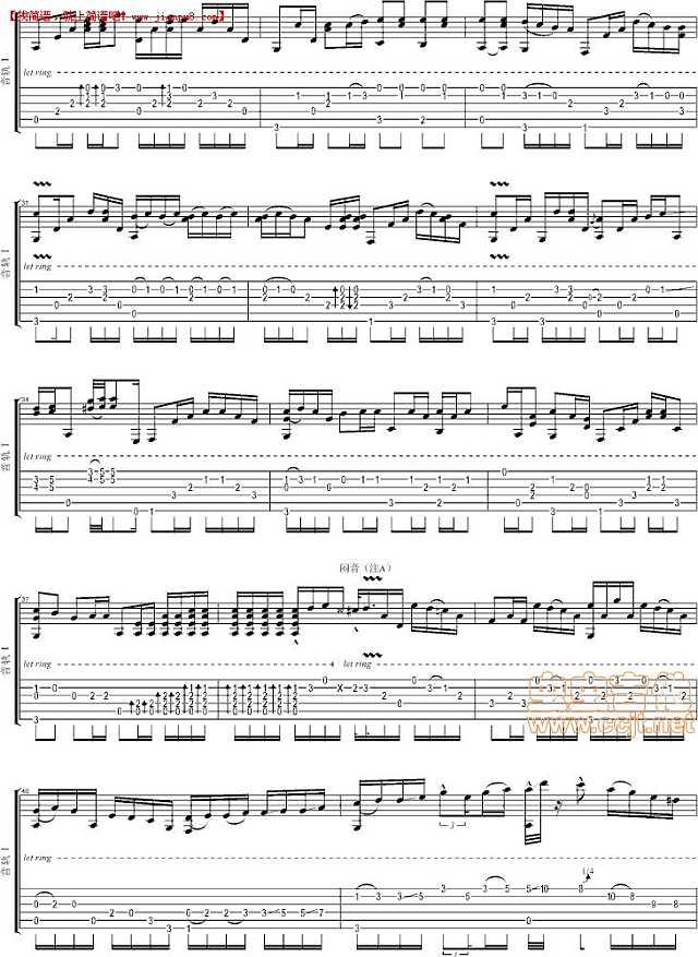 gun and roses Don't Cry 独奏 吉他谱pic3 www.jianpu8.cn