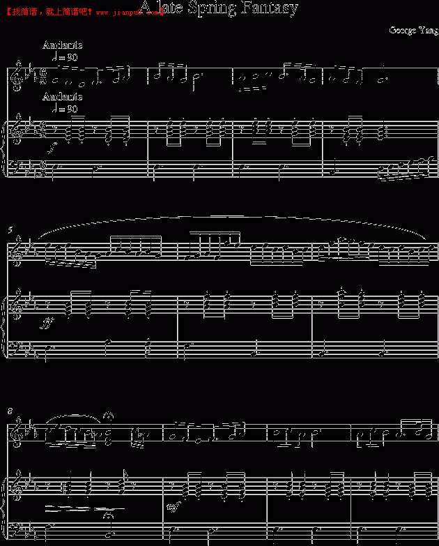 晚春之梦钢琴谱
