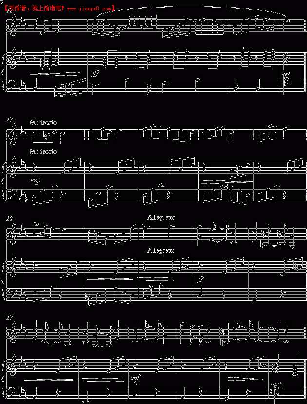 心总在飞 晚春之梦 钢琴谱pic2 www.jianpu8.cn