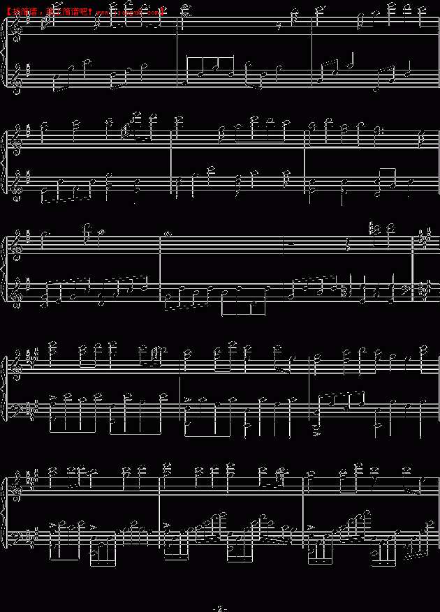 蕾诺丝 看得见的明天 钢琴谱pic2 www.jianpu8.cn