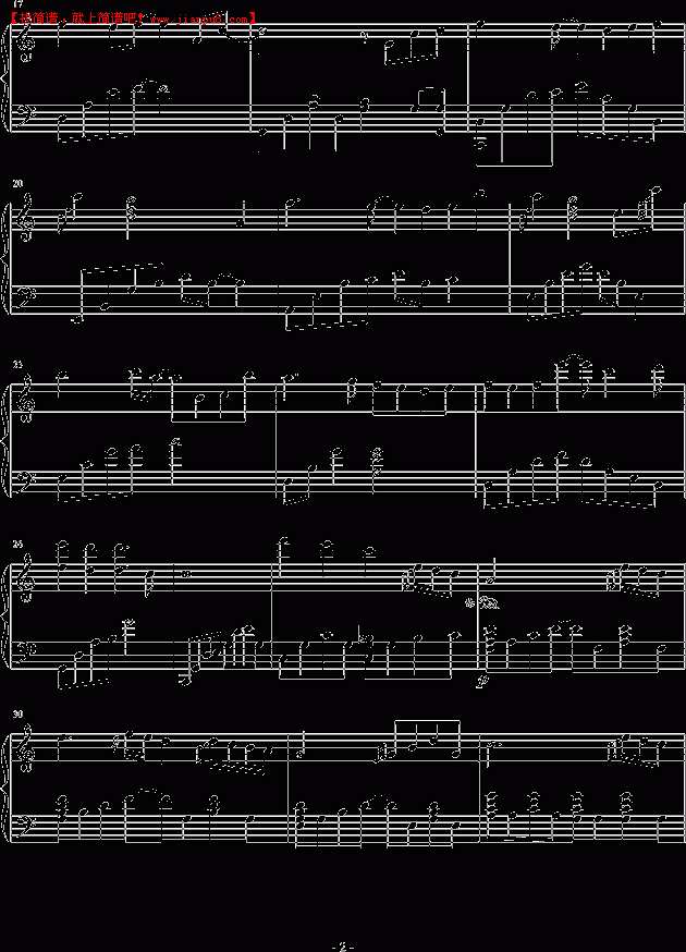 蕾诺丝 我身边的那个少女 钢琴谱pic2 www.jianpu8.cn