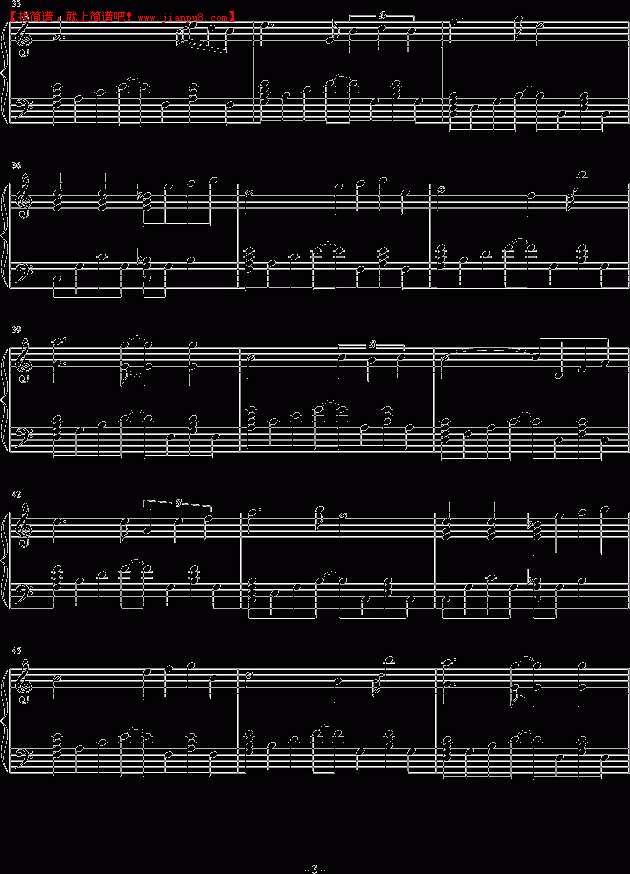 蕾诺丝 我身边的那个少女 钢琴谱pic3 www.jianpu8.cn