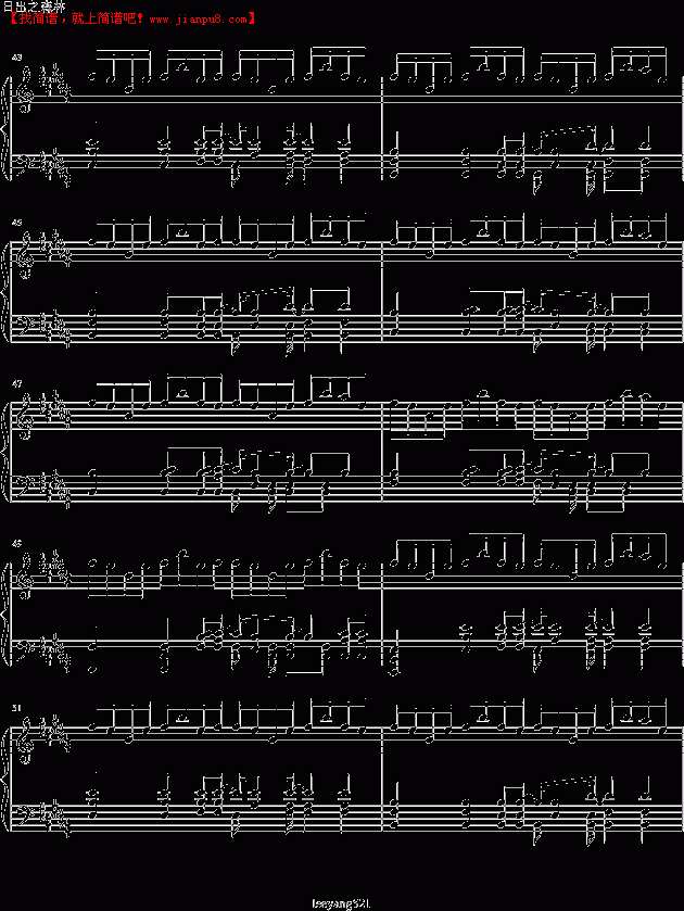 leeyang521 日出之森林 钢琴谱pic4 www.jianpu8.cn