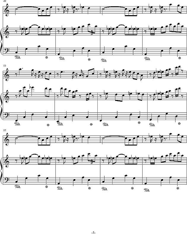 3028102 屋顶上的猫 钢琴谱pic5 www.jianpu8.cn