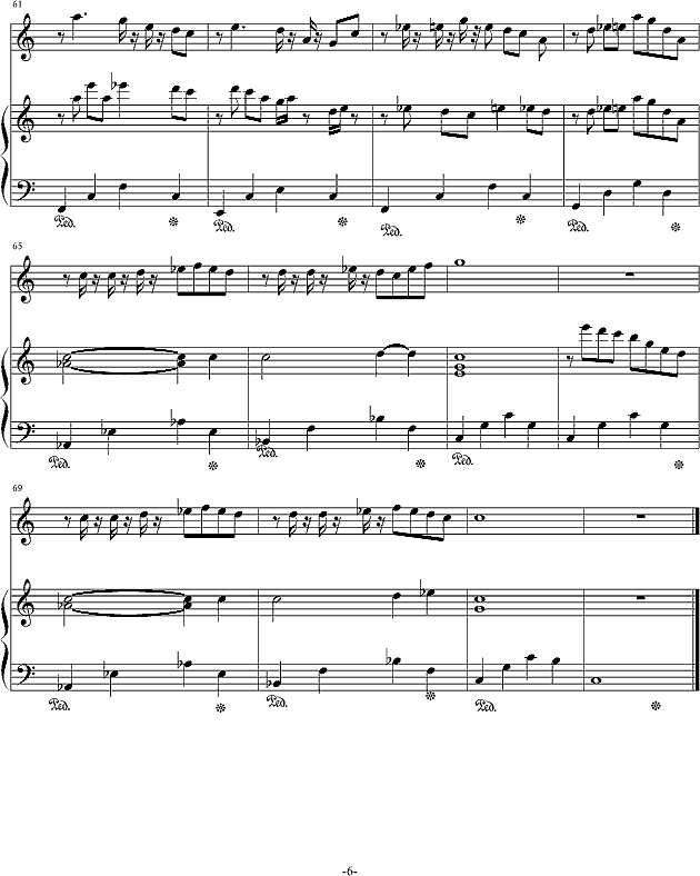 3028102 屋顶上的猫 钢琴谱pic6 www.jianpu8.cn