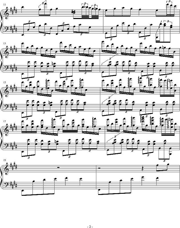 血腥残阳 田野里开着鸢尾花 钢琴谱pic2 www.jianpu8.cn