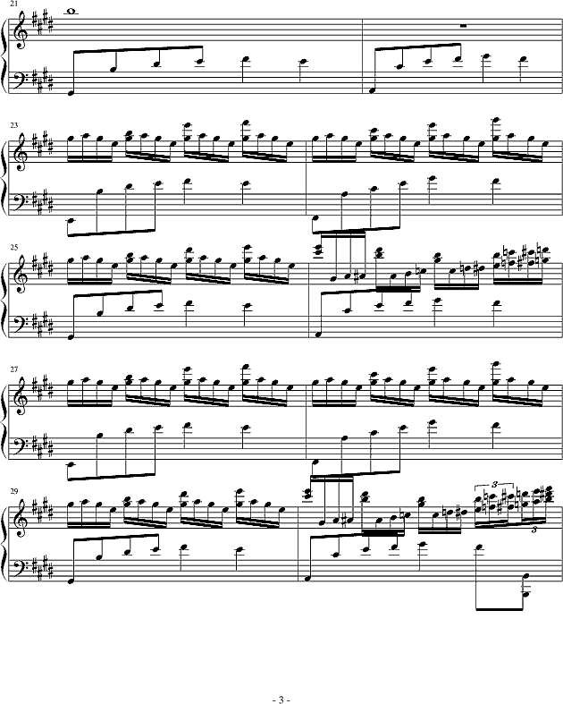 血腥残阳 田野里开着鸢尾花 钢琴谱pic3 www.jianpu8.cn