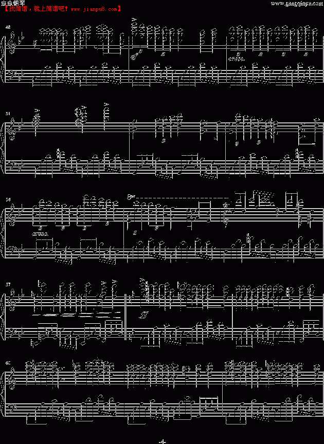 陈奕迅 裙下之臣 钢琴谱pic4 www.jianpu8.cn