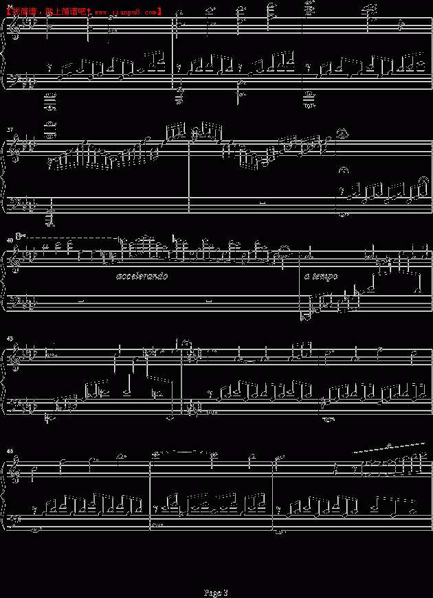 键与弦 太郎 灵儿的微笑 钢琴谱pic3 www.jianpu8.cn