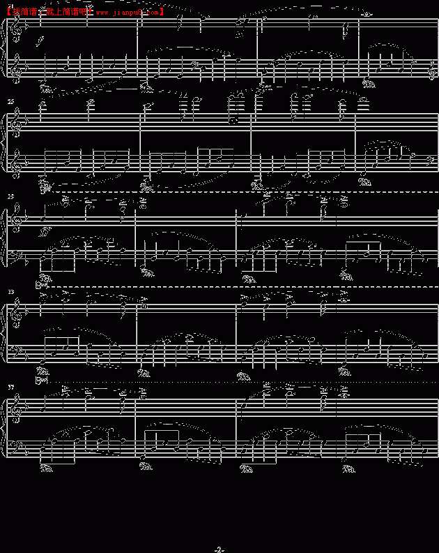 你听得到 一首悲伤的曲子 钢琴谱pic2 www.jianpu8.cn