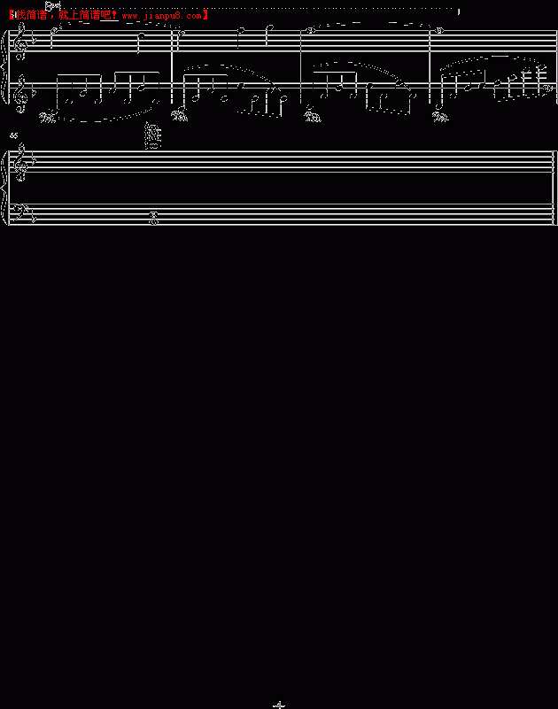 你听得到 一首悲伤的曲子 钢琴谱pic4 www.jianpu8.cn