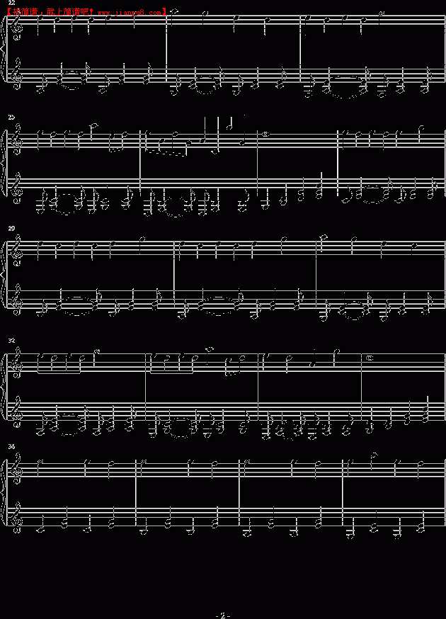 帆仔 离谁而去的火车 钢琴谱pic2 www.jianpu8.cn