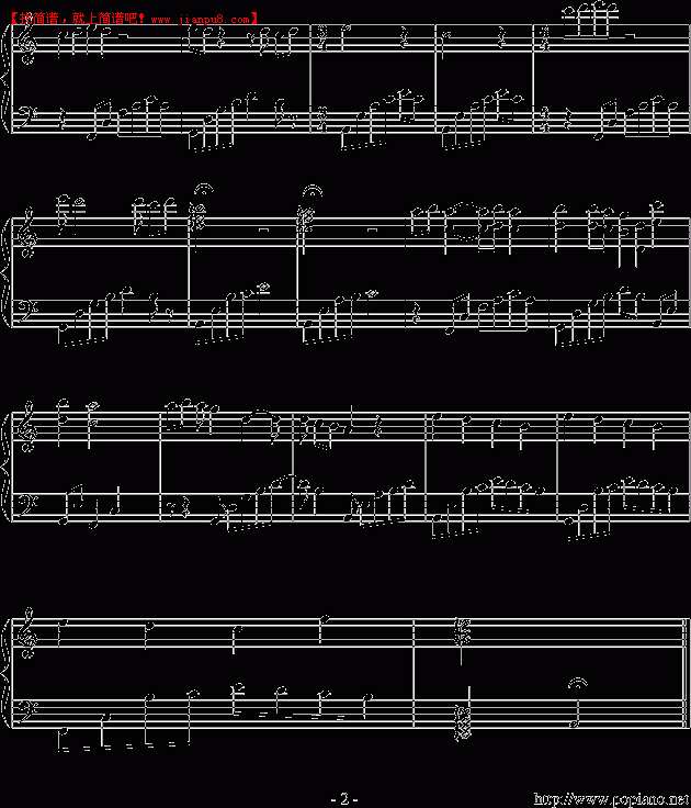 夜—深蓝 无痕 钢琴谱pic2 www.jianpu8.cn