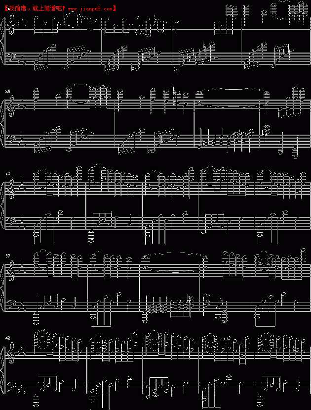SuwJ-s' 夜的思念 钢琴谱pic2 www.jianpu8.cn
