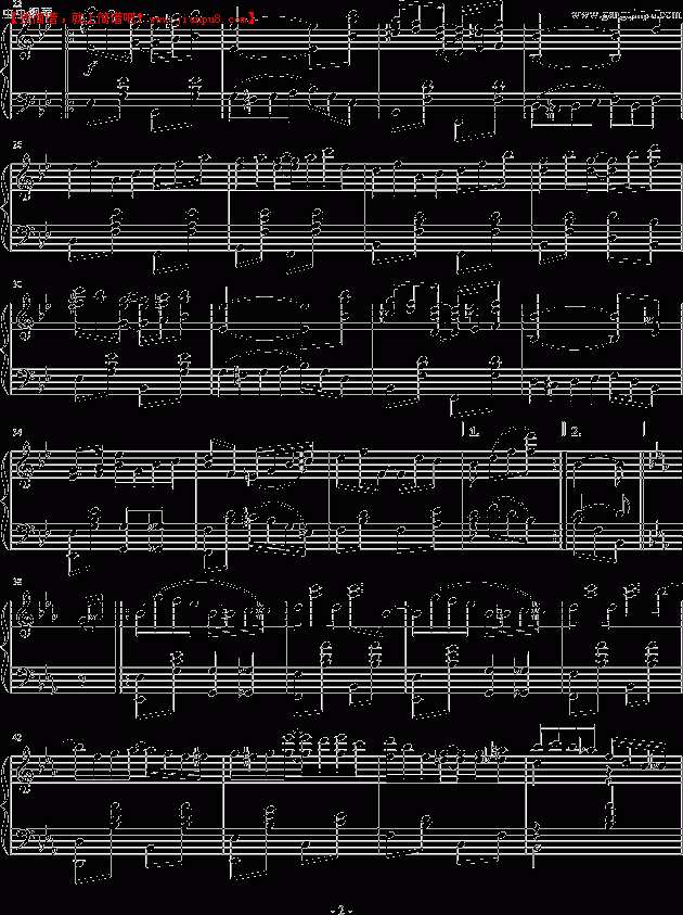 乔普林 棕榈叶拉格 钢琴谱pic2 www.jianpu8.cn