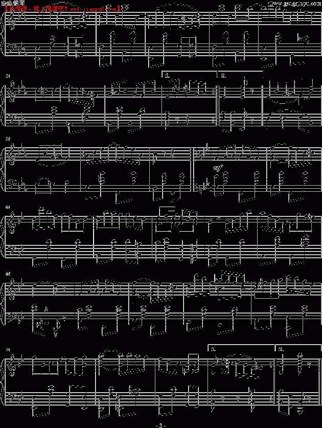 乔普林 棕榈叶拉格 钢琴谱pic3 www.jianpu8.cn