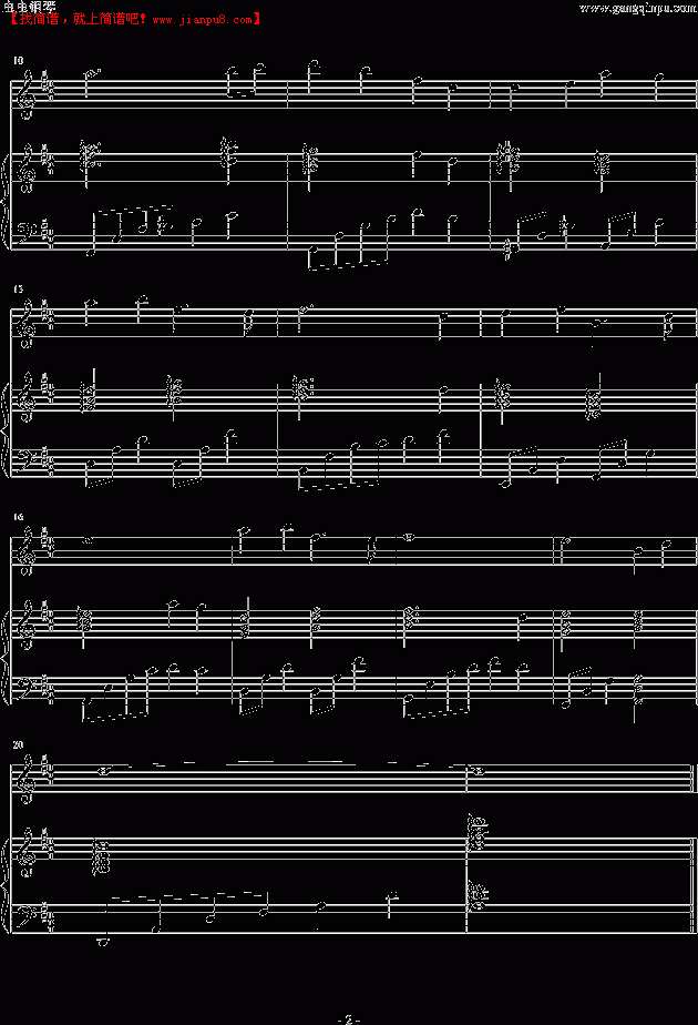 仁杰 一首很美的曲子 钢琴谱pic2 www.jianpu8.cn