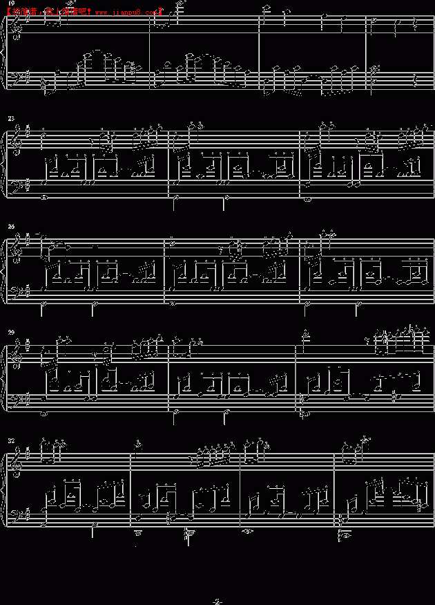 瓶子 被风吹走的猫咪 钢琴谱pic2 www.jianpu8.cn