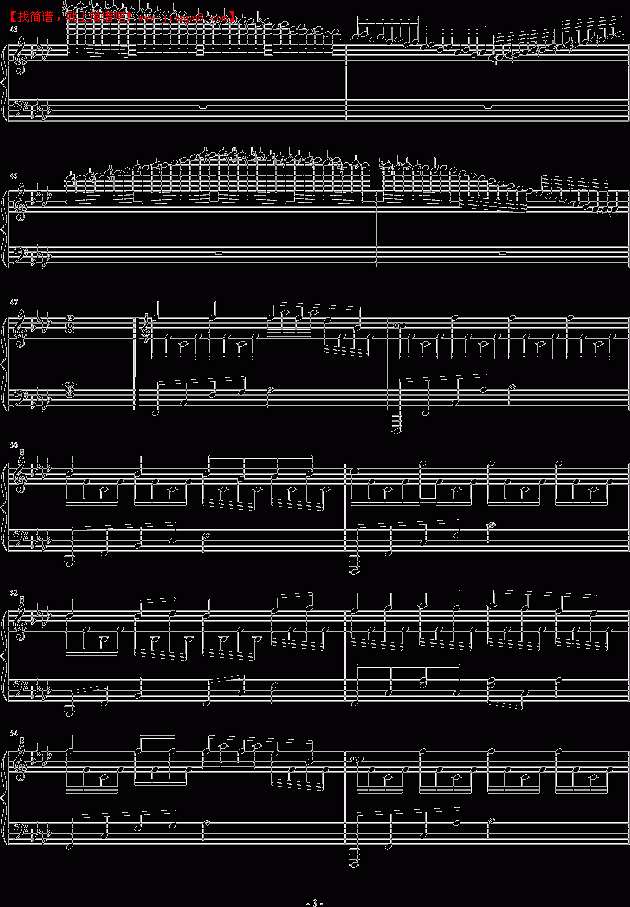 源独孤 今夜雨在哭 钢琴谱pic3 www.jianpu8.cn