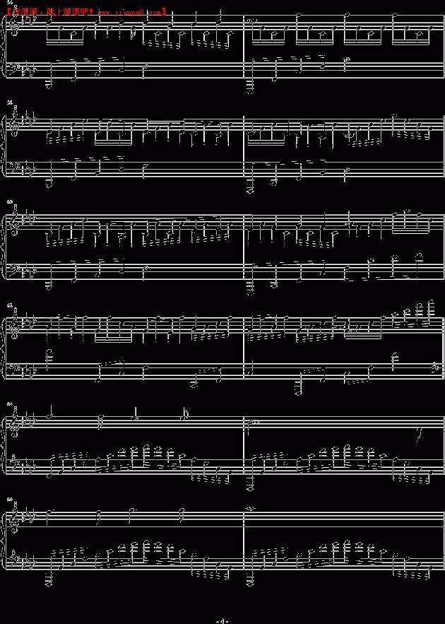 源独孤 今夜雨在哭 钢琴谱pic4 www.jianpu8.cn
