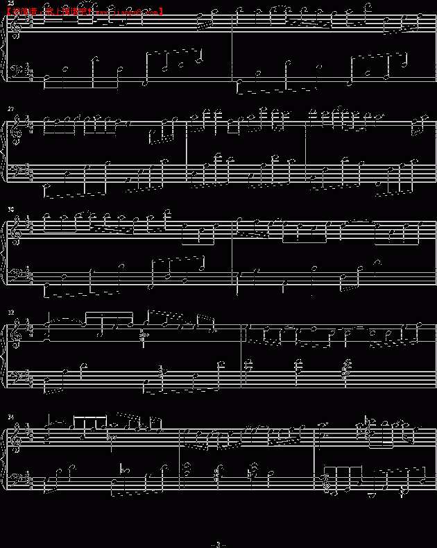 Piano Barking Beast 飘落的藤叶 钢琴谱pic3 www.jianpu8.cn