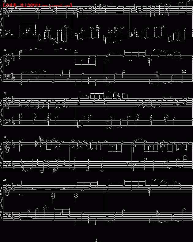Piano Barking Beast 飘落的藤叶 钢琴谱pic5 www.jianpu8.cn