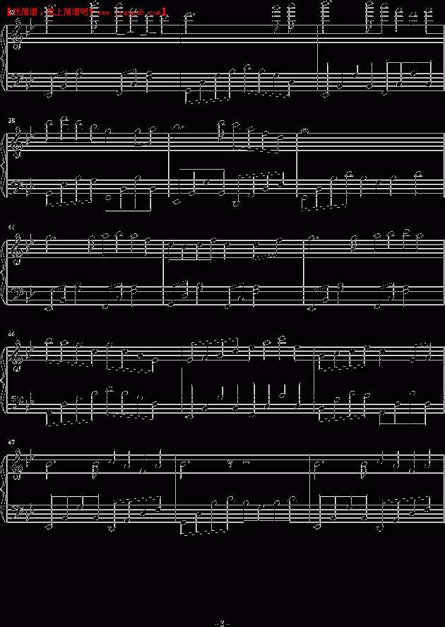 郑翀 白色的边缘 钢琴谱pic3 www.jianpu8.cn
