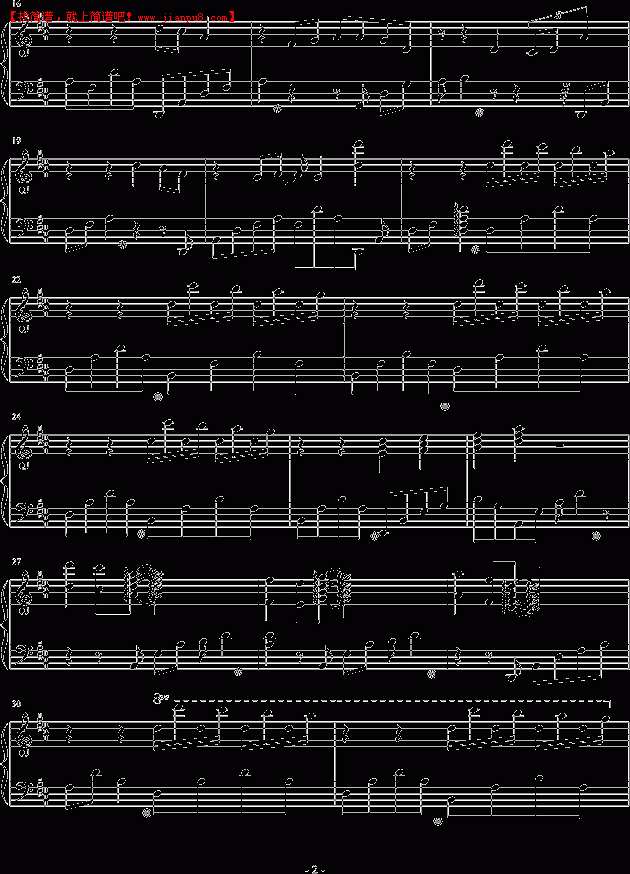 柠檬J 没有爱的祝福 钢琴谱pic2 www.jianpu8.cn