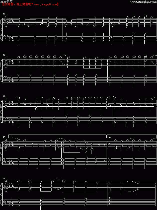 阿黛尔·阿德金斯 rolling in the deep 钢琴谱pic2 www.jianpu8.cn