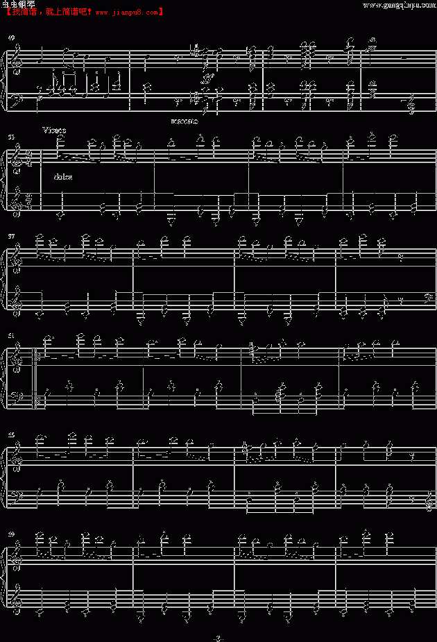 儿童歌曲 洋娃娃的梦 钢琴谱pic3 www.jianpu8.cn