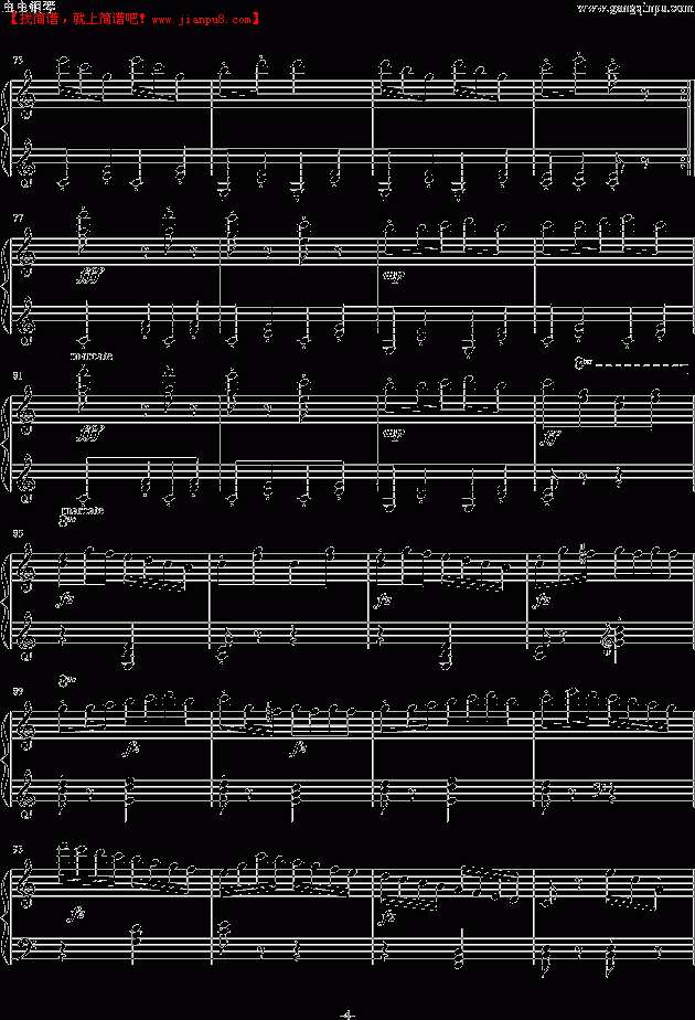 儿童歌曲 洋娃娃的梦 钢琴谱pic4 www.jianpu8.cn