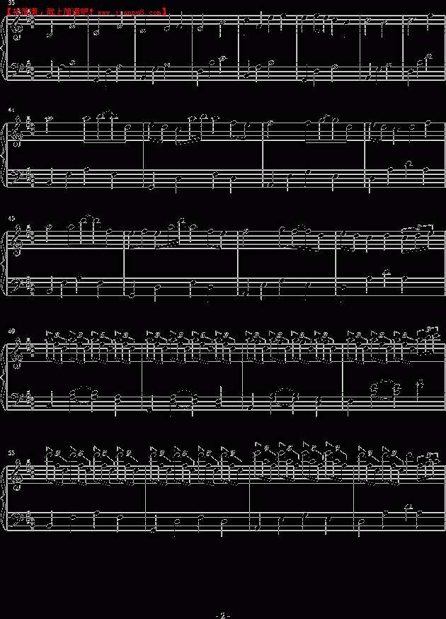 血泪杀 芙兰朵露普通的一天 钢琴谱pic2 www.jianpu8.cn