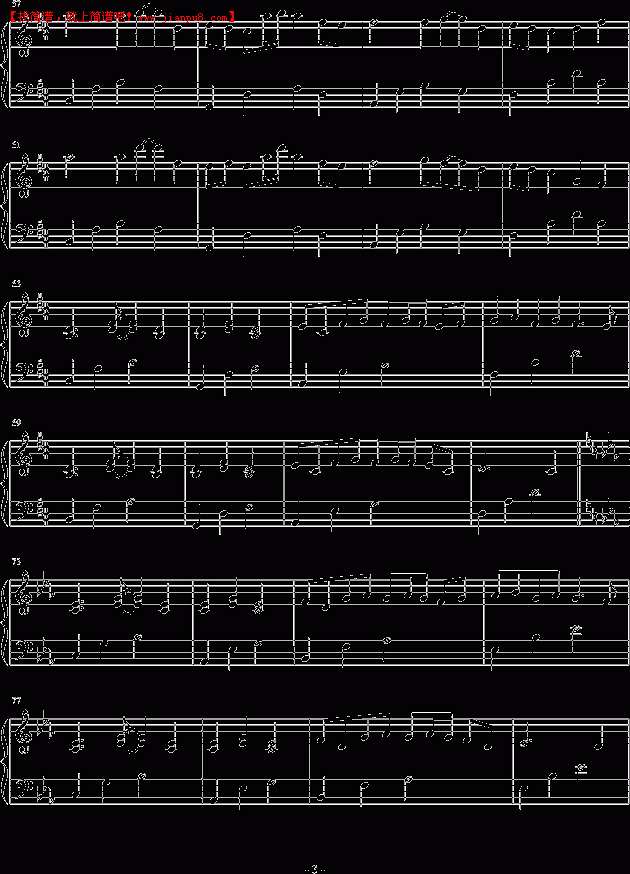 血泪杀 芙兰朵露普通的一天 钢琴谱pic3 www.jianpu8.cn