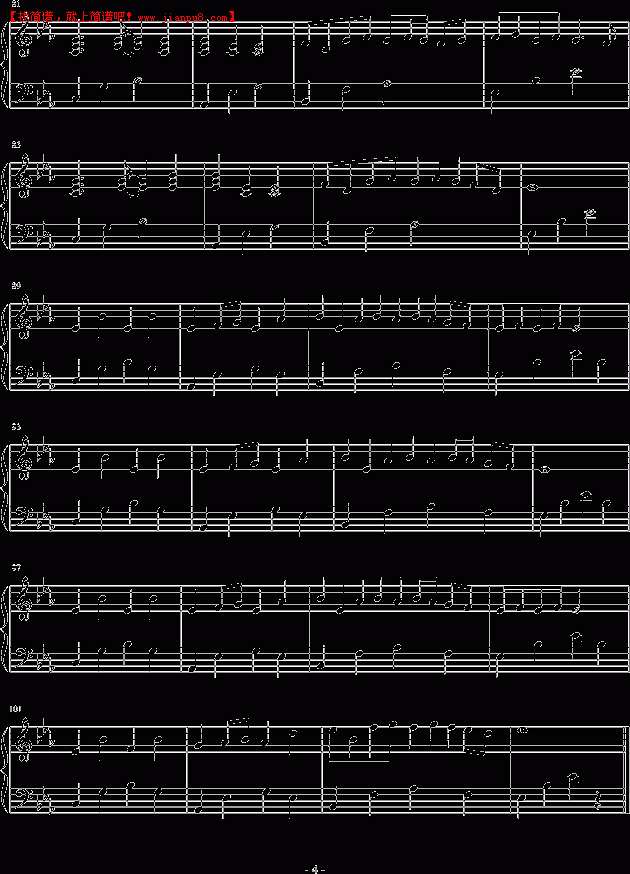 血泪杀 芙兰朵露普通的一天 钢琴谱pic4 www.jianpu8.cn