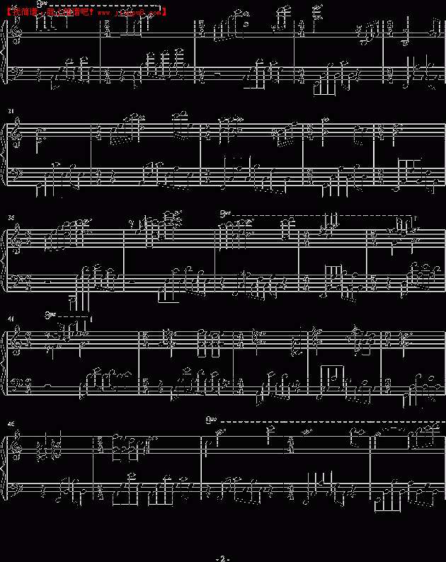 付冬波 冬日初雪 钢琴谱pic2 www.jianpu8.cn