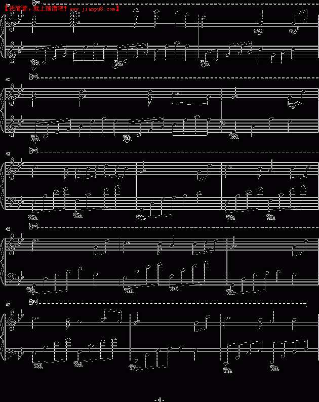 元芳 秘密街道 钢琴谱pic4 www.jianpu8.cn