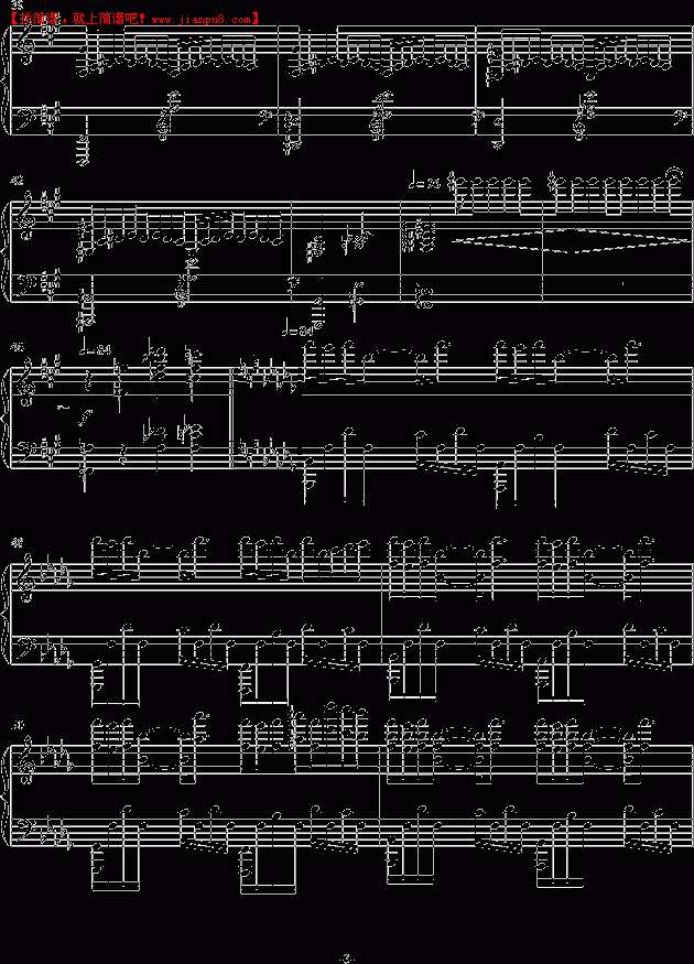 文武贝 地球的呼唤 钢琴谱pic3 www.jianpu8.cn