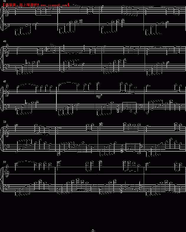 你听得到 银色 钢琴谱pic3 www.jianpu8.cn