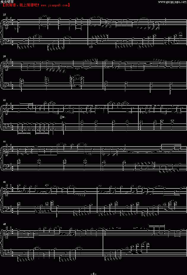 TINA 命运线 钢琴谱pic4www.jianpu8.cn