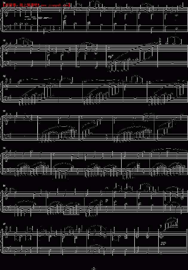 马乐 落叶下的回忆 钢琴谱pic2 www.jianpu8.cn