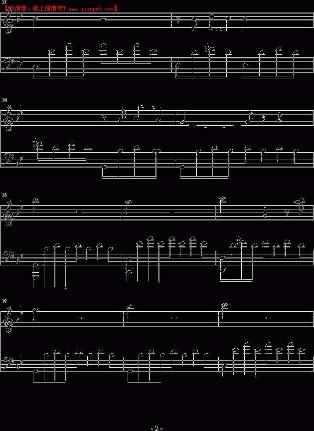 小室-教父 简单的痛 钢琴谱pic2 www.jianpu8.cn