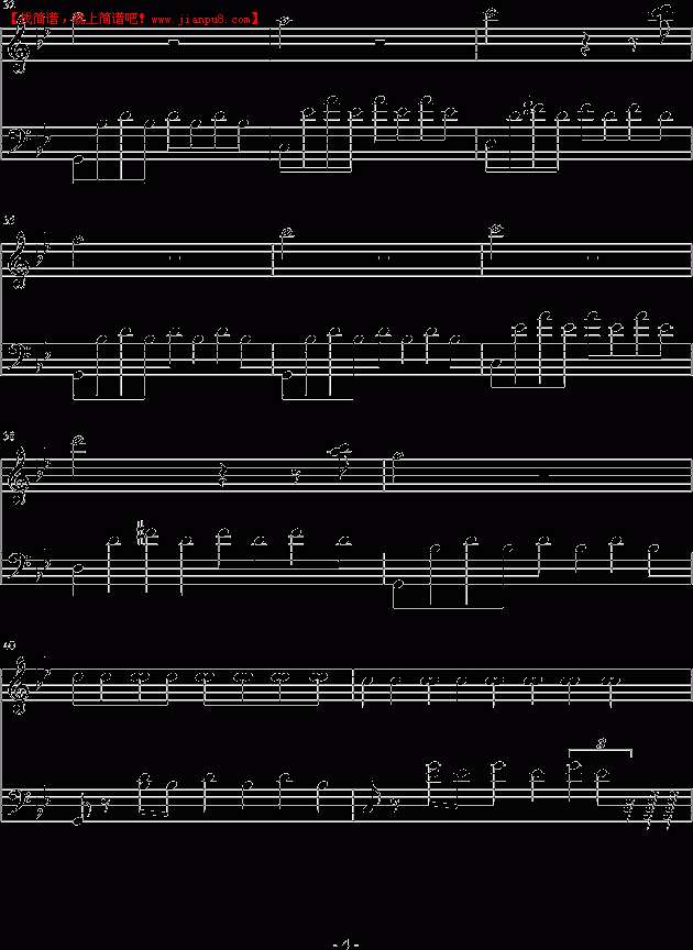 小室-教父 简单的痛 钢琴谱pic4 www.jianpu8.cn