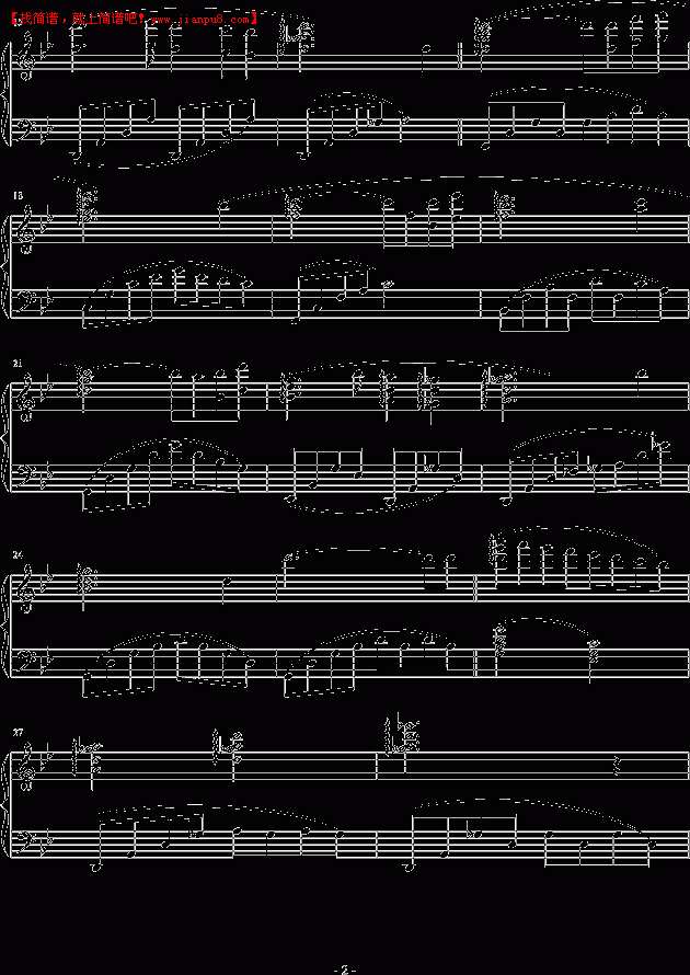 任杰 七夕献礼--爱不说出口 钢琴谱pic2 www.jianpu8.cn