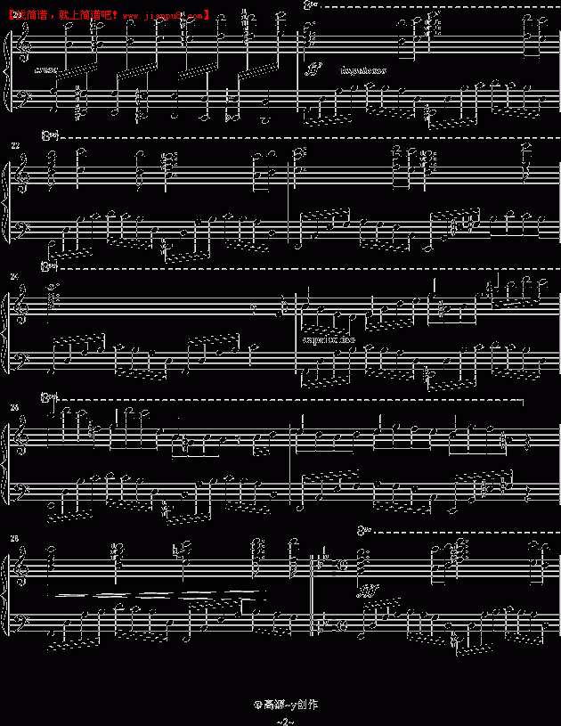 高源 for lin 钢琴谱pic2 www.jianpu8.cn
