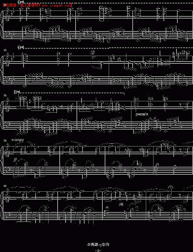 高源 for lin 钢琴谱pic3 www.jianpu8.cn